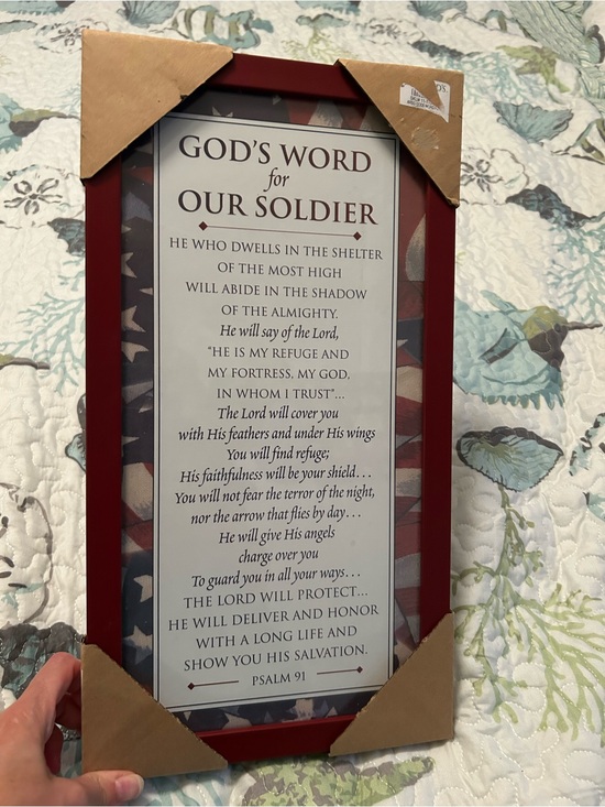 Kirklands Other - Kirklands Patriotic Psalm Wall Art - Red Frame